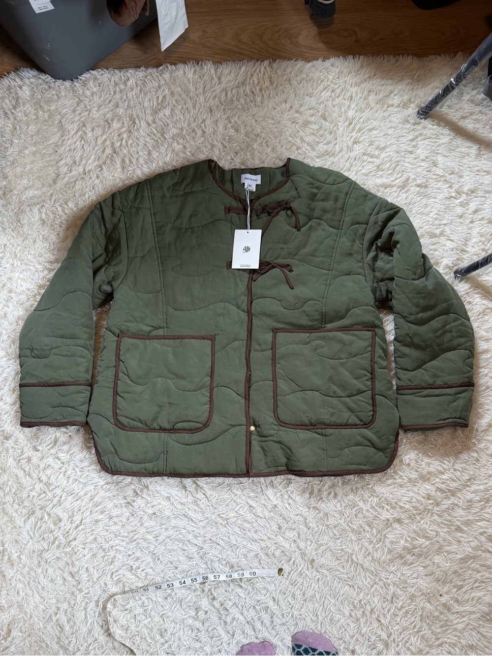 Find Me Now Quilted Knot Coat